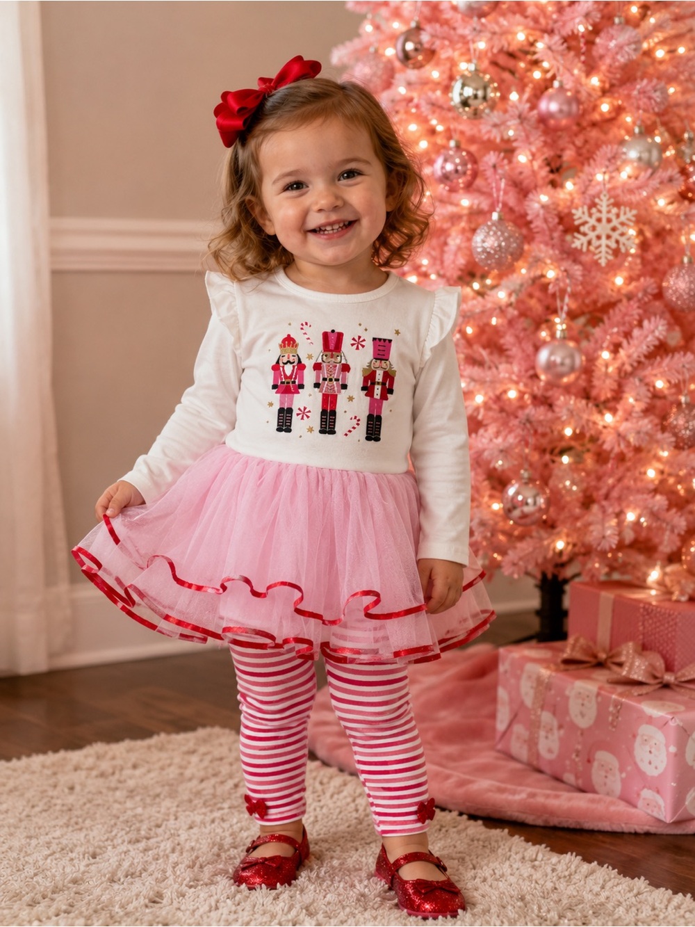 Toddler Girls Christmas Nutcracker 2-Piece Outfit